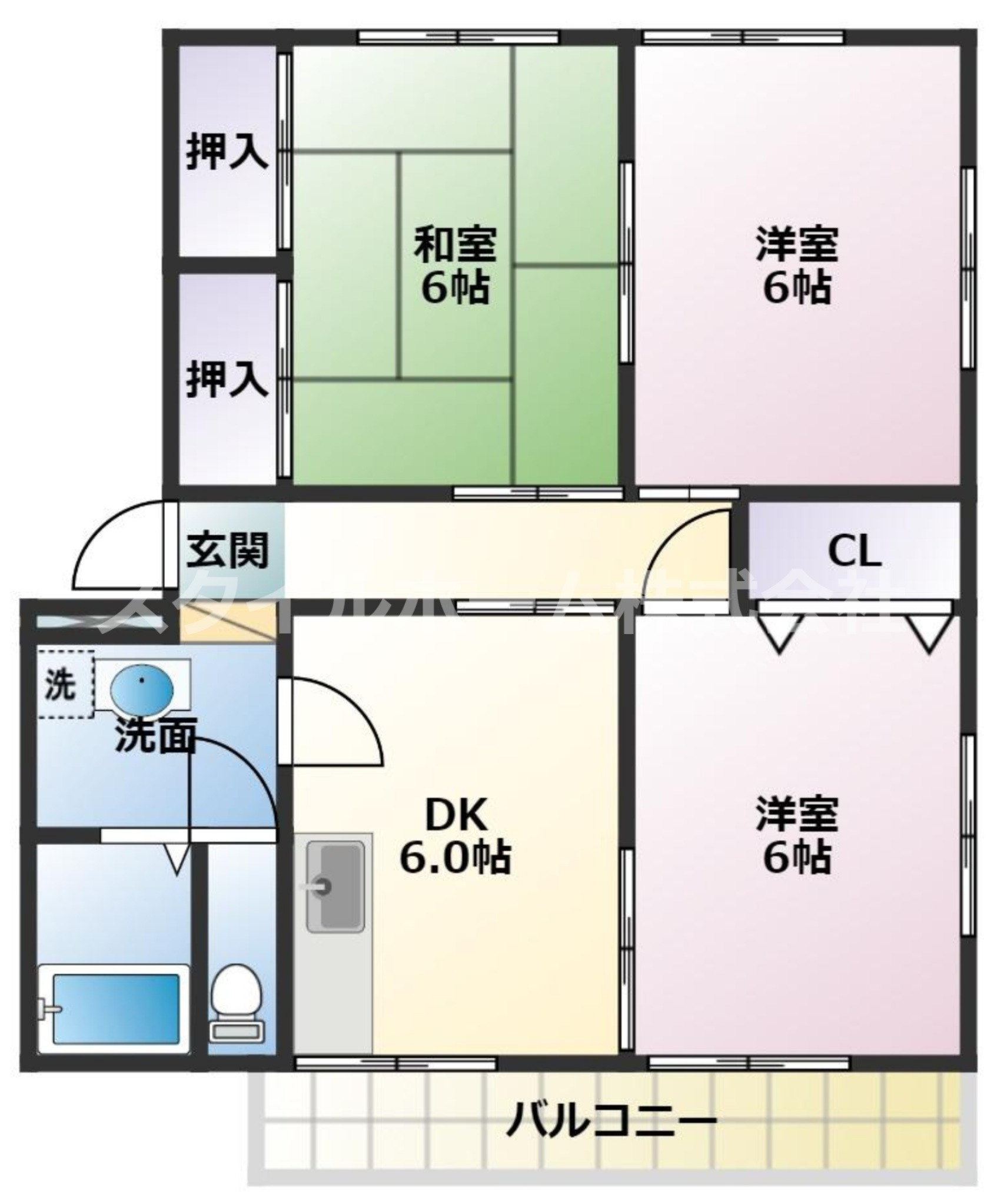 グランデージ壱番館A棟の間取り