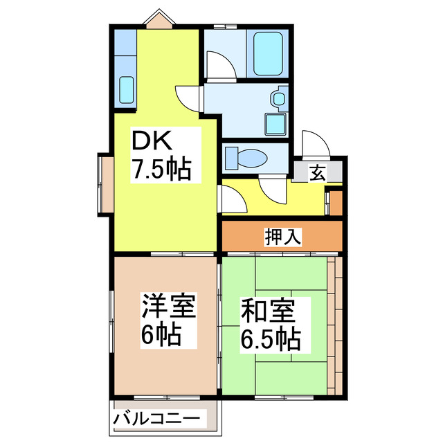 エクセレント田中東の間取り