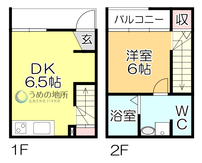 R－ＢＯＸ津福IIIの間取り