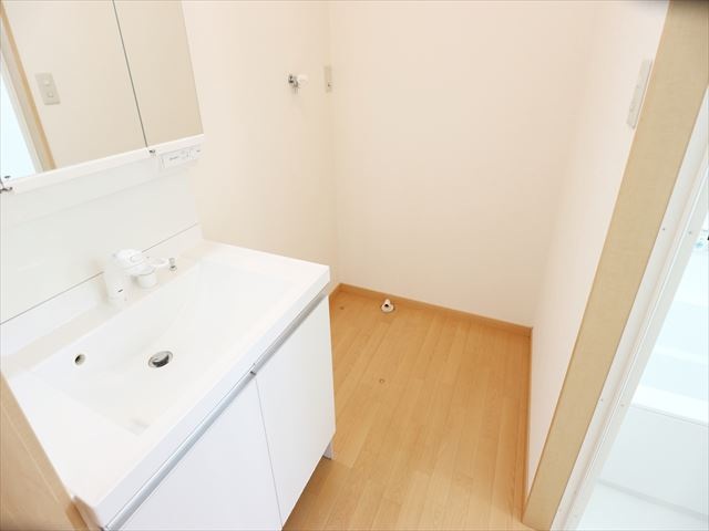 洗面設備　写真は別号室のものです。