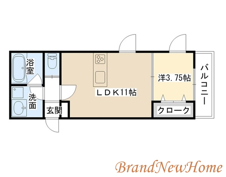 堺市堺区鉄砲町のマンションの間取り