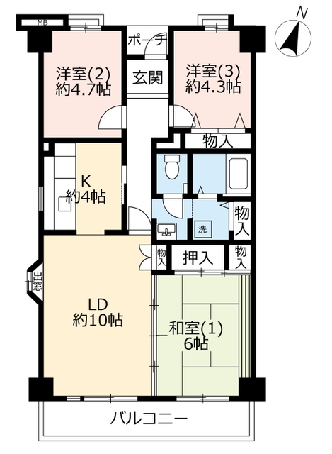 ＵＲ千葉幸町の間取り