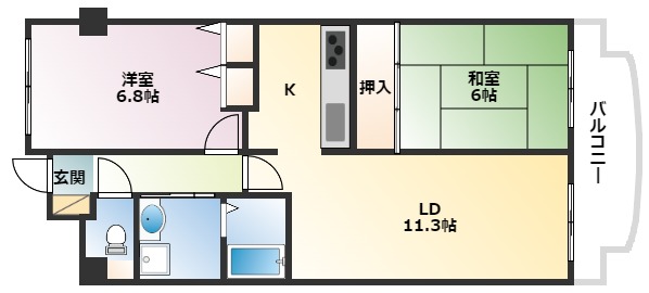 芦屋サニーヒルの間取り