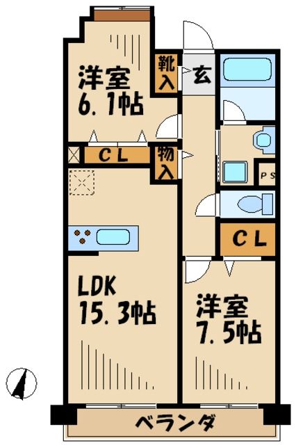 ロイヤルパークス若葉台の間取り