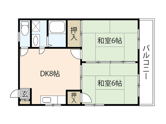 広島市中区東千田町のマンションの間取り