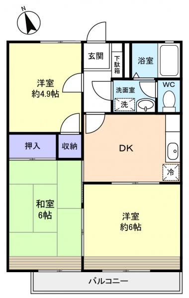 【グレース田喜野井II番館の間取り】