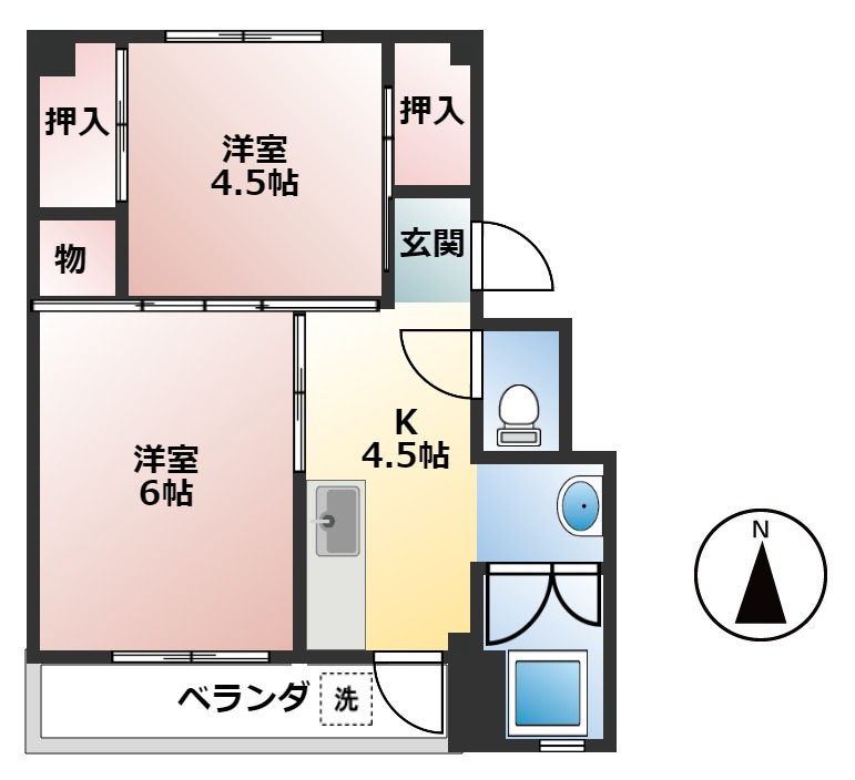 【ビレッジハウス関ケ原2号棟の間取り】