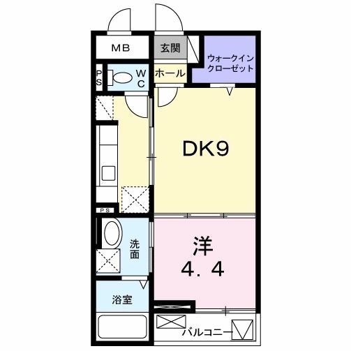 北九州市小倉南区南方のマンションの間取り