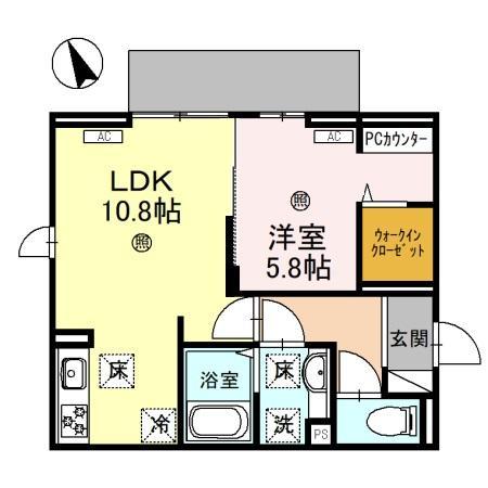 D-PLACE駅南大路の間取り