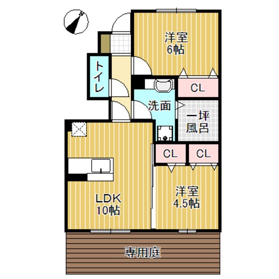 【Ｄ－ｒｏｏｍ小矢部　Ｄ棟の間取り】