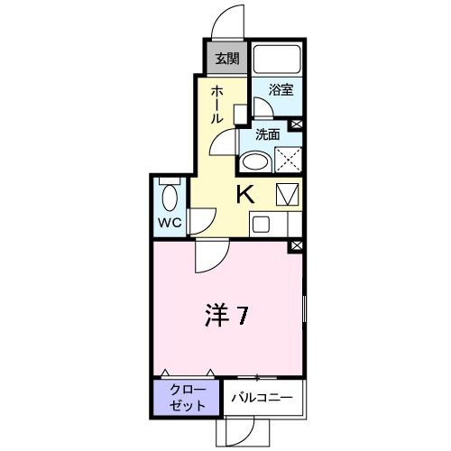 泉佐野市鶴原のアパートの間取り