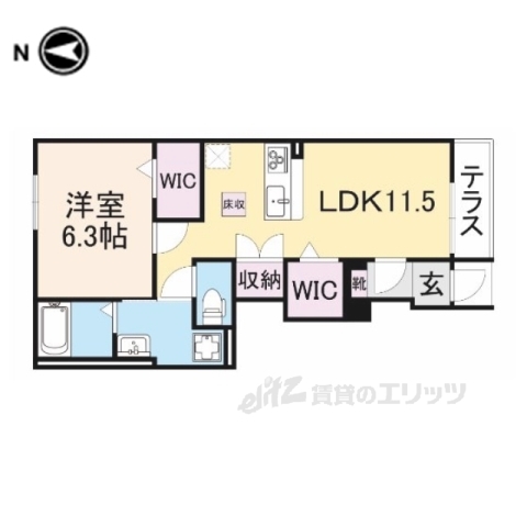 （仮称）東坊城町新築アパートの間取り