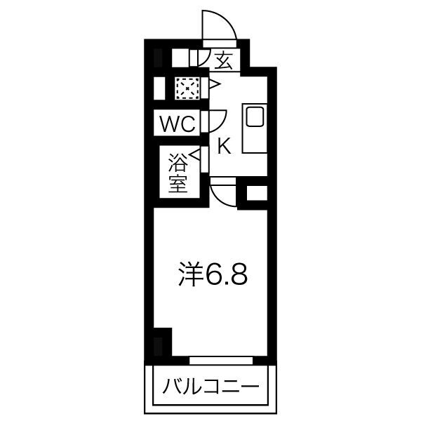 名古屋市西区那古野のマンションの間取り