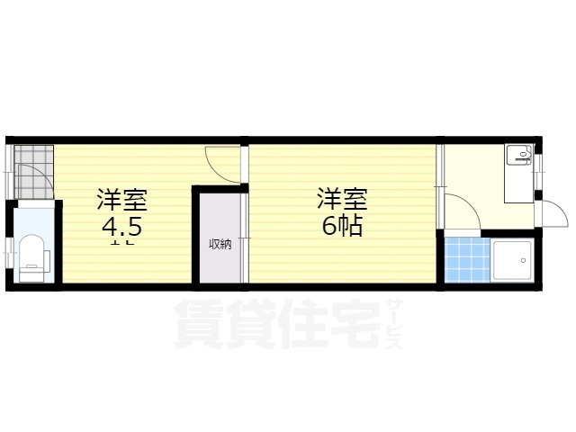 堺市堺区南庄町のアパートの間取り