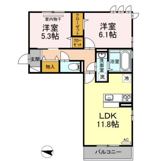 グランドゥール中庄の間取り