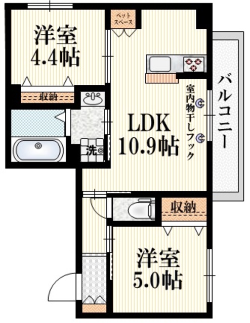 杉並区阿佐谷北のマンションの間取り