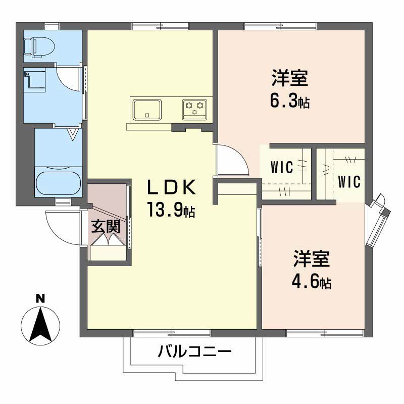 フレグランス江部の間取り