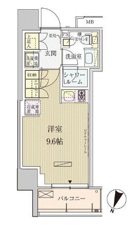 港区赤坂のマンションの間取り