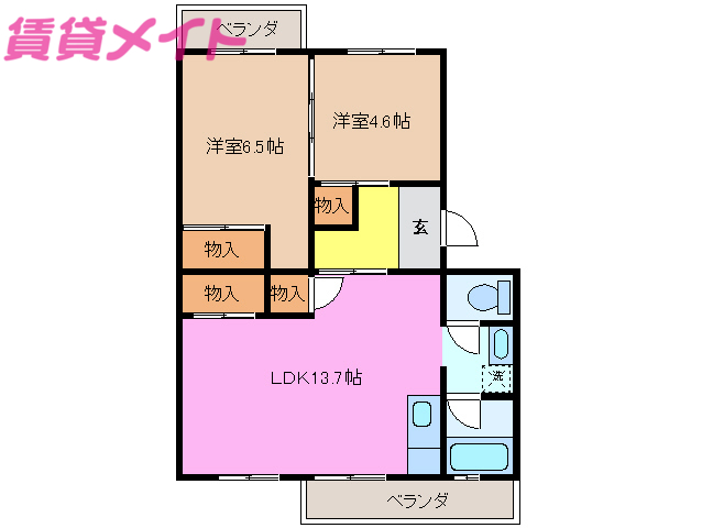 シャイン城山の間取り