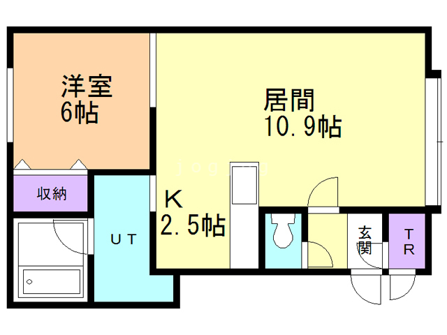 ＢＯＸ南　Ａ棟の間取り