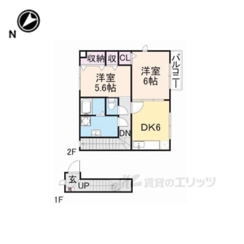 京丹後市峰山町丹波のアパートの間取り