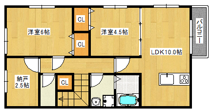 高砂市阿弥陀町阿弥陀のアパートの間取り