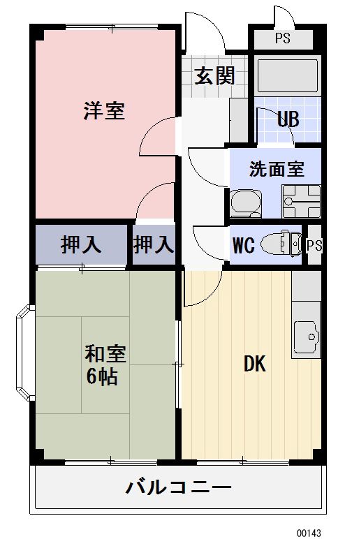 御駒ハイツの間取り