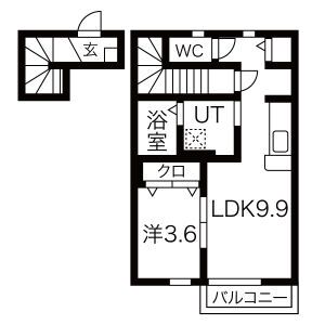 柴田郡柴田町槻木上町のアパートの間取り