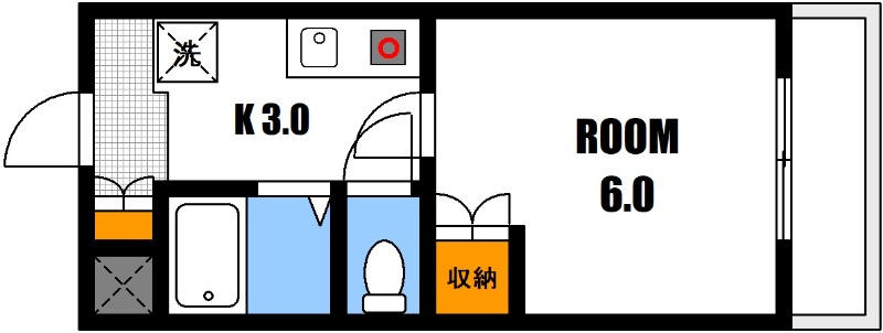 広島市安佐南区大町西のマンションの間取り