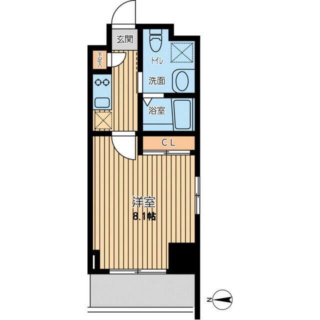 小田原市栄町のマンションの間取り