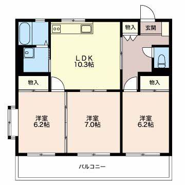 駿東郡清水町伏見のマンションの間取り