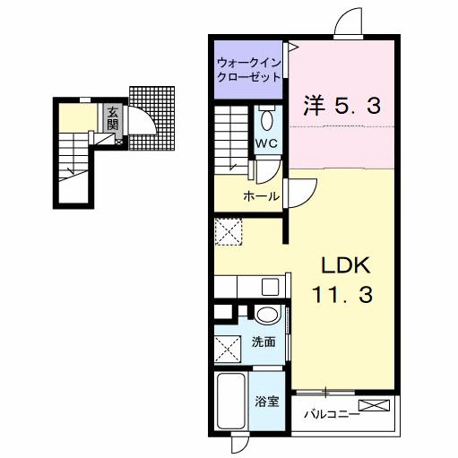 北九州市小倉北区新高田のアパートの間取り