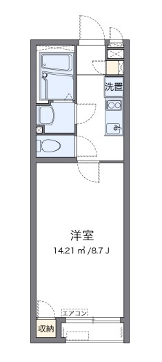 横浜市泉区上飯田町のアパートの間取り