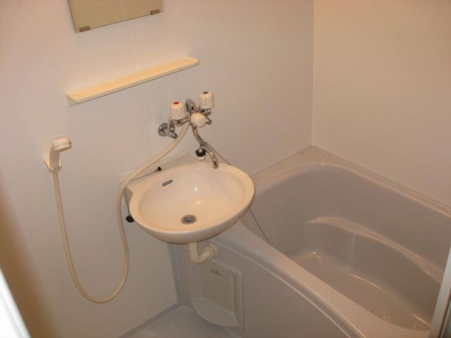 バス・シャワールーム　簡易洗面台付きのバスルームです