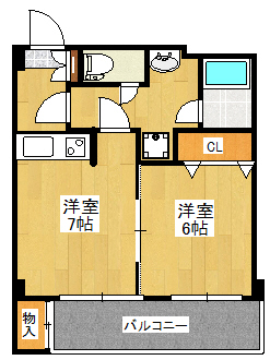 第六ショーケービルの間取り写真