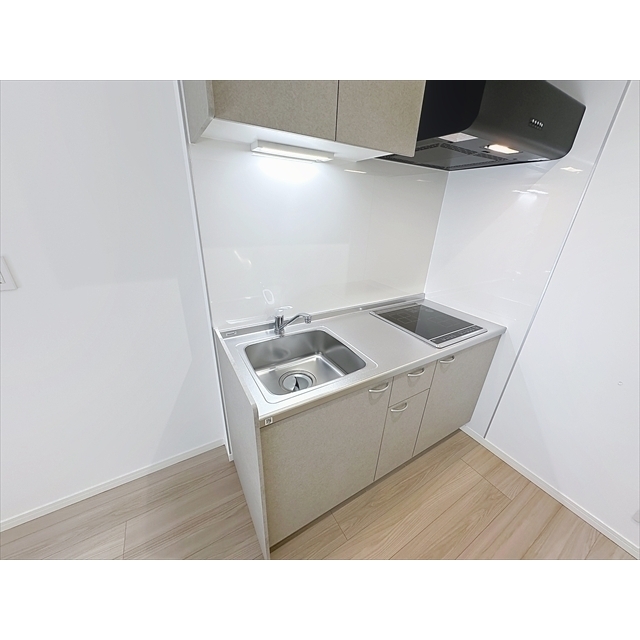 キッチン　２口のＩＨヒーターのシステムキッチンです