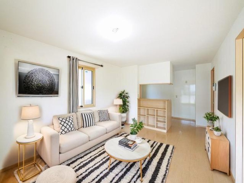 居室・リビング　CGで家具等を配置したもので家具等は含まれません