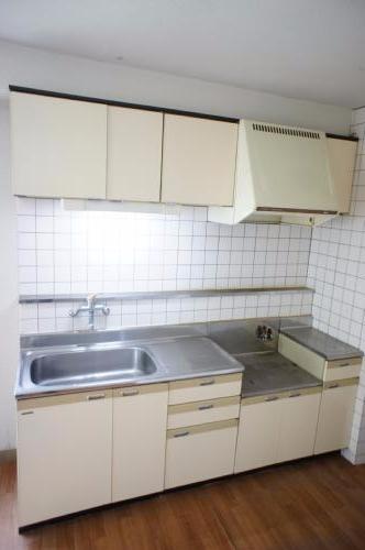 キッチン　ガスコンロ設置可のキッチンです。