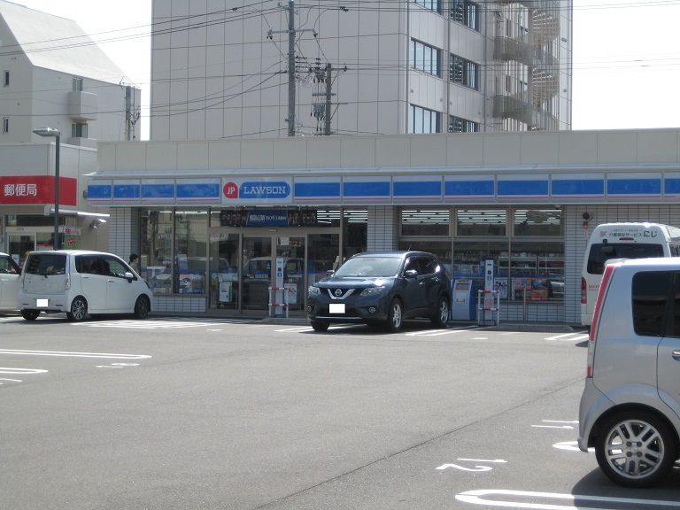 コンビニ　ローソンJPローソン万代シテイ郵便局店（コンビニ）まで261m