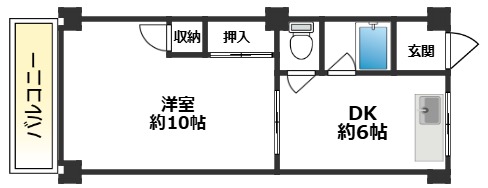 大辰マンションの間取り写真