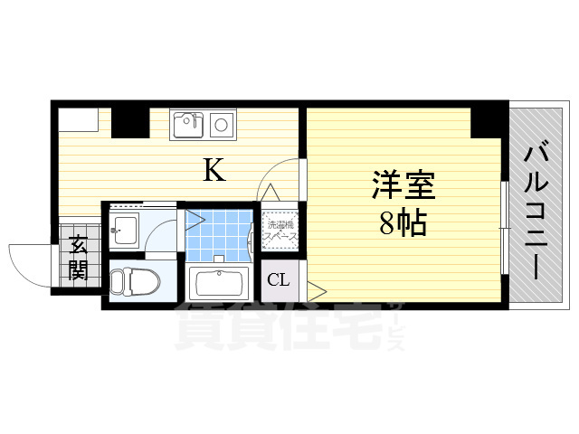 ＪＲ阪和線 鳳駅 徒歩9分 5階建 築22年の間取り写真