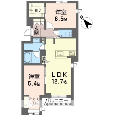 ＪＲ横須賀線 新川崎駅 徒歩18分 2階建 築1年の間取り写真