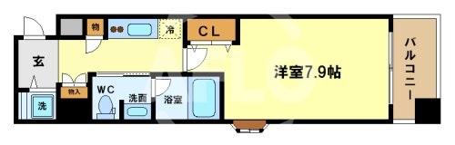 カスタリア堺筋本町の間取り写真