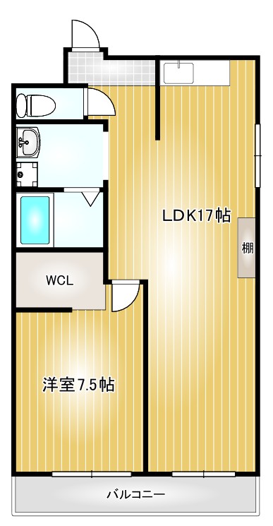 第一盛運マンションの間取り写真