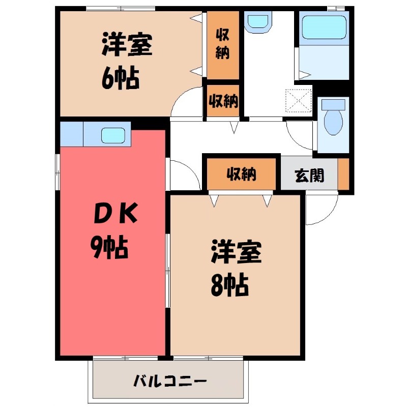 ＪＲ高崎線 高崎駅 バス乗車時間：27分 最寄りバス停で下車 徒歩10分 2階建 築24年の間取り写真