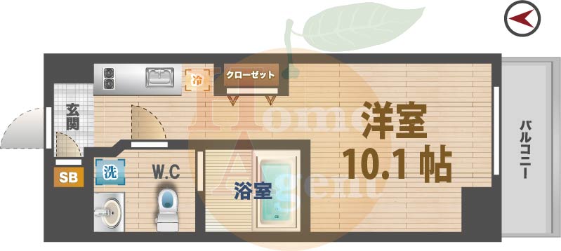 西武新宿線 沼袋駅 徒歩9分 3階建 築9年の間取り写真