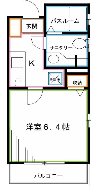 ＪＲ中央線 西荻窪駅 徒歩3分 4階建 築24年の間取り写真