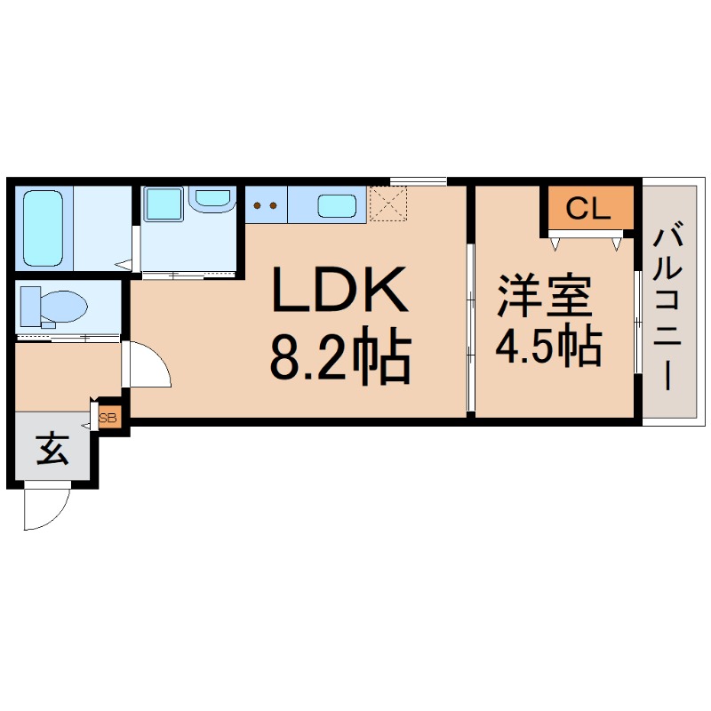 ＪＲ東海道本線 西宮駅 徒歩6分 4階建 築2年の間取り写真