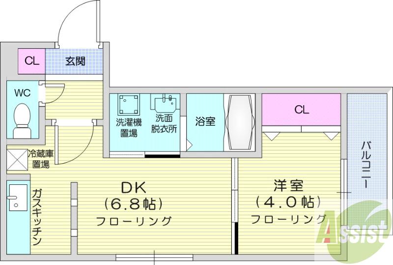 地下鉄東豊線 東区役所前駅 徒歩5分 4階建 築11年の間取り写真