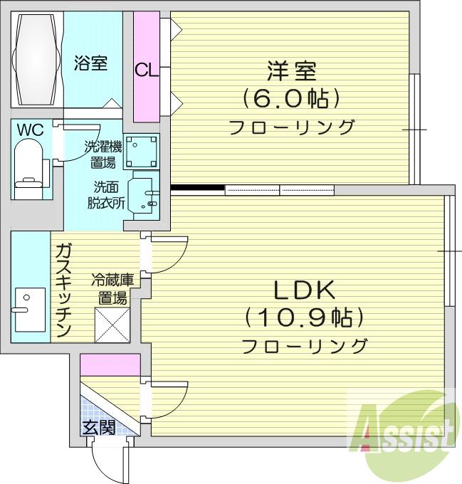 地下鉄南北線 麻生駅 徒歩8分 3階建 築22年の間取り写真